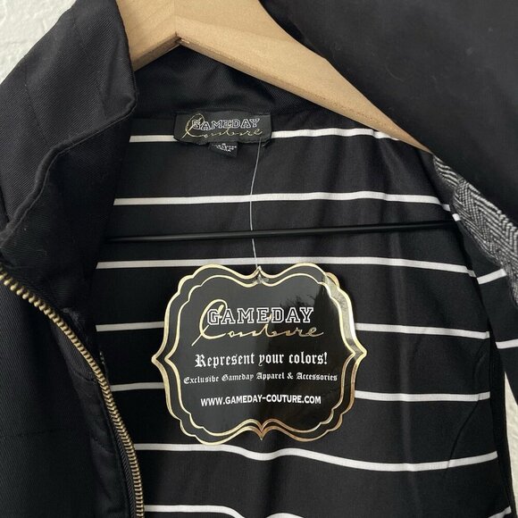 Kentucky Wildcats Vest Womens S Full Zip Black Gray Quilted Herringbone Preppy - Picture 7 of 16